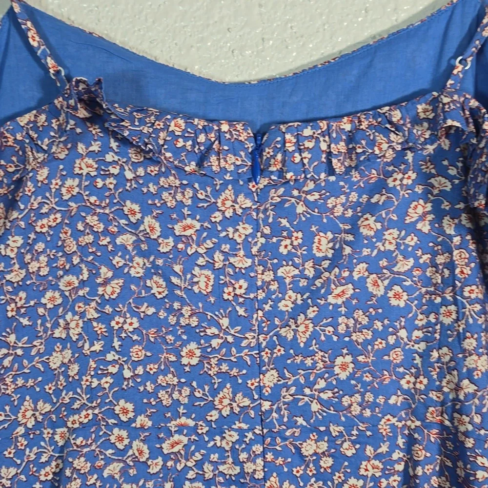 Madewell Cami Ruffle Hem Mini Floral Print Dress - Picture 9 of 12
